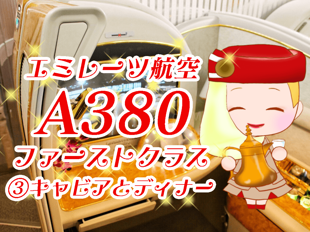 エミレーツファーストクラス　成田　ドバイ　NRT-DXB A380